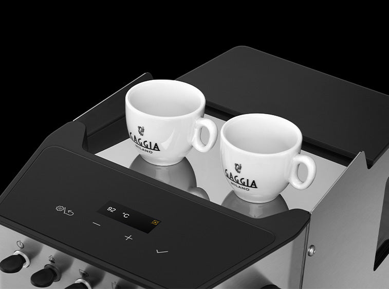 Display en kopjesplateau van de Gaggia Classic GT